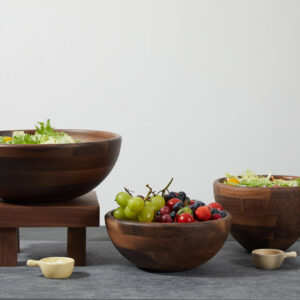 Solid wood bowl