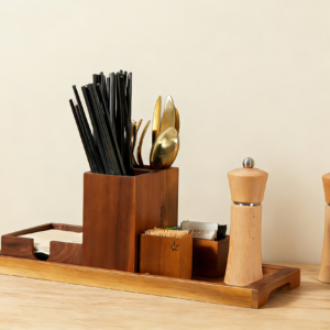 A set of chopstick storage paper towel box